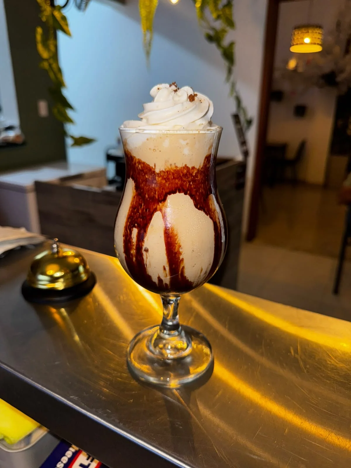Malteada de chocolate en la barra